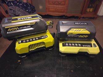 Ryobi 40V Lithium Batteries w/Charger