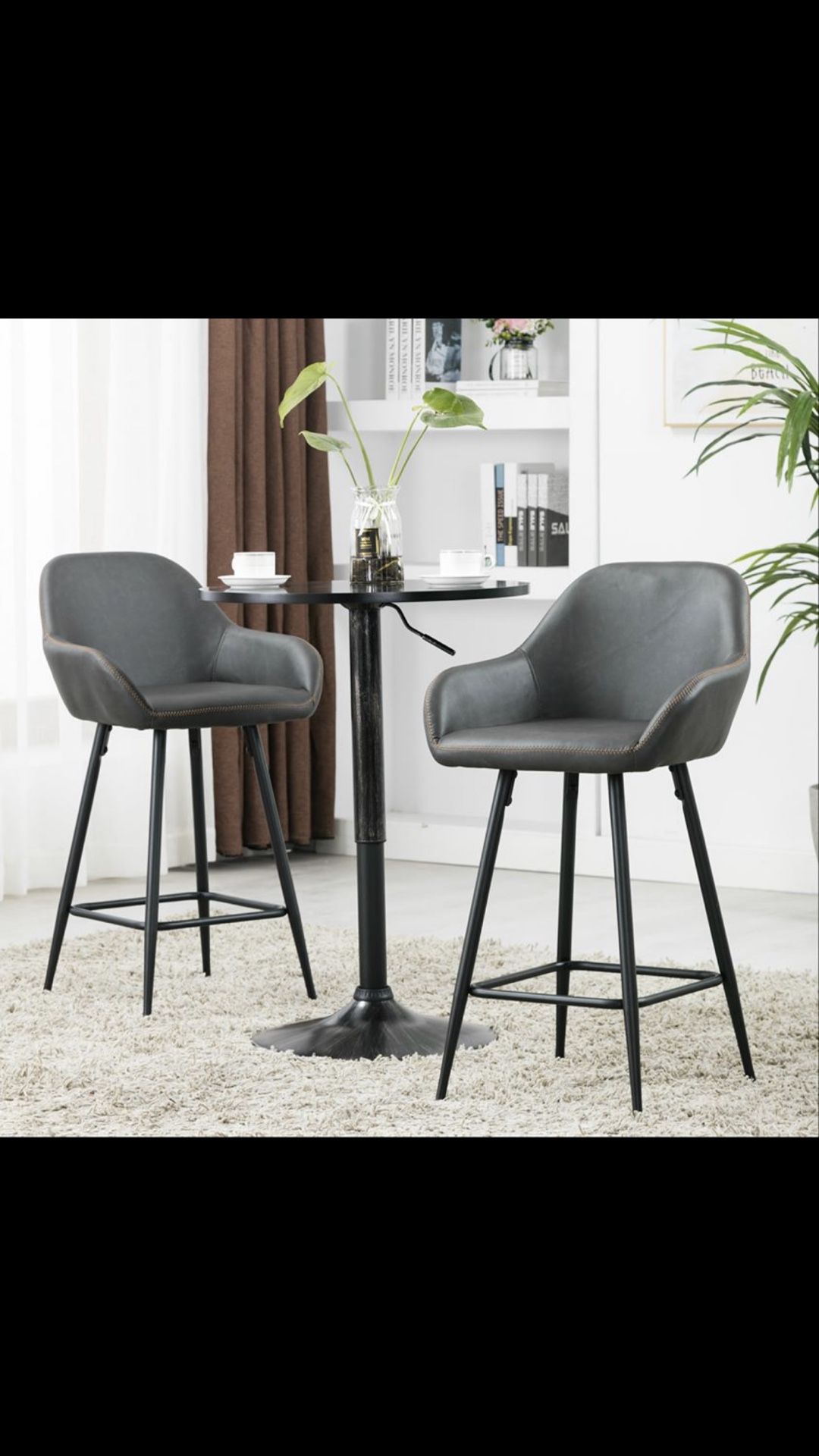 Pearly Grey Bucket Upholstered Accent Chair Polyester( living /dining) set of two
