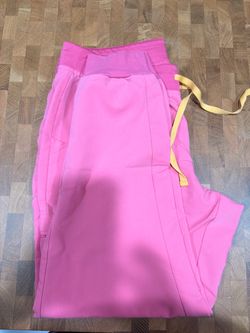 Pink Scrubs Pants Figs Woman Large