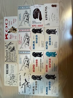 Vintage 1970s CB Radio QSL Cards Lot of 10 CBC Club Lexington NC Dog Skippers