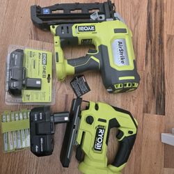 Ryobi One + 18v Jigsaw / 16g Nailer Almost New 