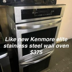 Like New Kenmore Élite Stainless Steel Wall Oven 