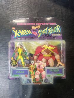 NEW VIDEO GAME SUPER STARS ROGUE VS ZANGIEF X-MEN STREET FIGHTER CAPCOM TOY BIZ