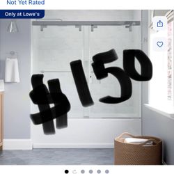Delta 30.75-in x 55.33-in Clear 5/16-in Bathtub Glass panel