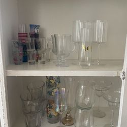 Cocktail, Wine, And Shot Glasses