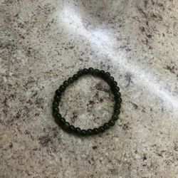 Dark Green Beaded Bracelet 
