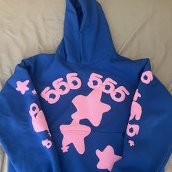 Sp5der Hoodie Beluga Blue