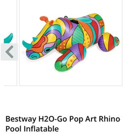 BESTWAY H20-GO POP ART RHINO INFLATABLE