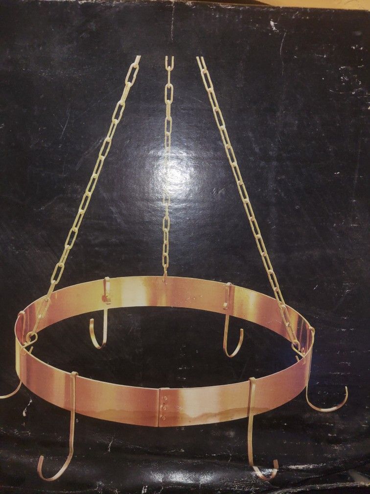 Macy's 1983 Solid Brass Pot Rack 16 1/2" In Diameter