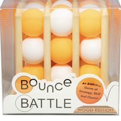 NEW Bounce Battle Wood Frame Ball Game Challenge Strategy Skill Toy