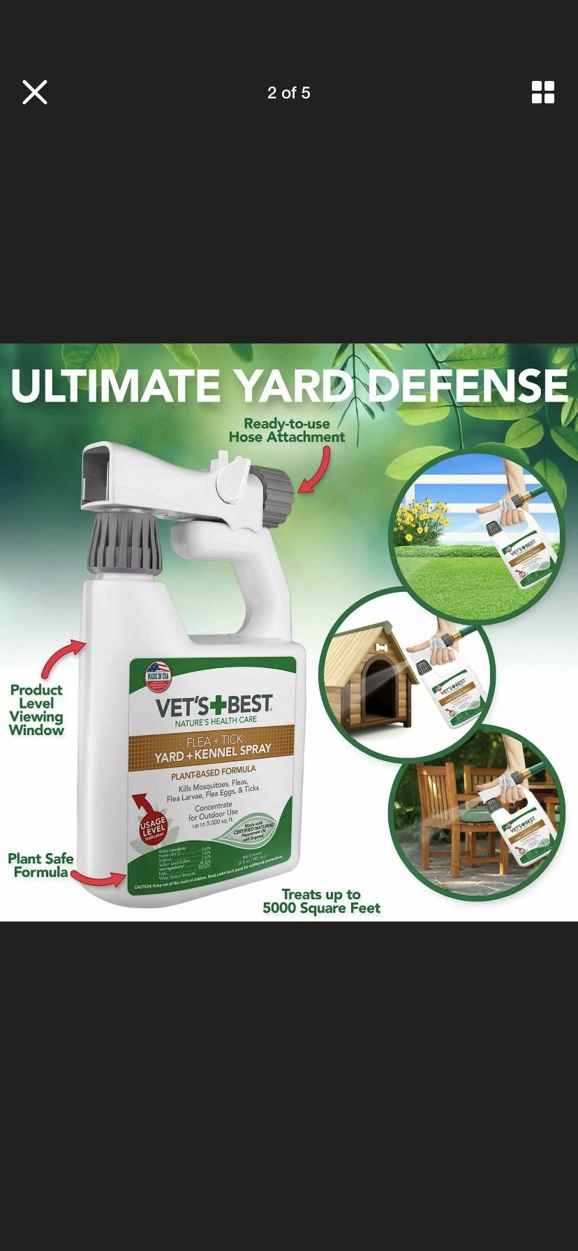 Vet's Best Flea and Tick Yard and Kennel Spray