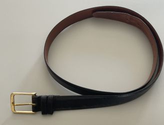Men's Solid Black Coach Belt, size 38, 1.25" wide