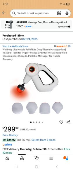 Brand New Wellbody Lite Muscle Relief Lite Deep Tissue Massage Gun