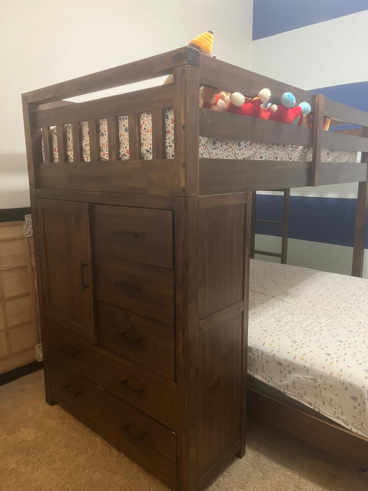 Solid Wood Bunk Bed – Great Condition – $300