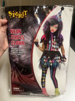 Girls clown Halloween outfit 8-10