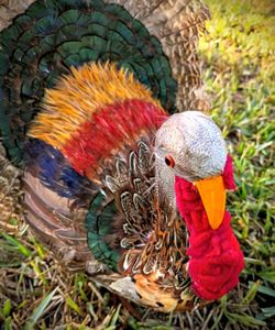 Handmade Fake Feathered Turkey 