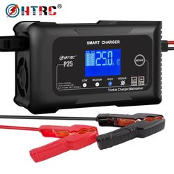 HTRC 25-Amp Smart Battery Charger,Lithium,LiFePO4,Lead-Acid AGM/Gel/SLA.. Car Battery Charger,Trickle Charger, Maintainer/deep Cycle Charger,12V/25A a