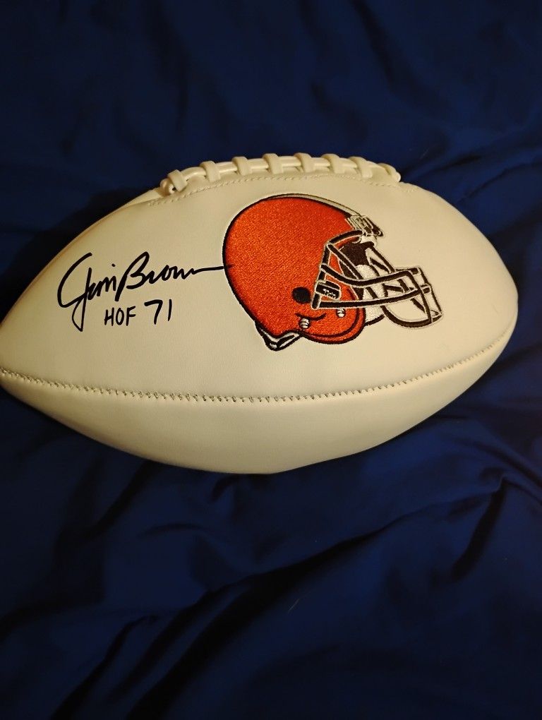 Jim Brown Signed Autograph Nfl Football Auto Cleveland Browns