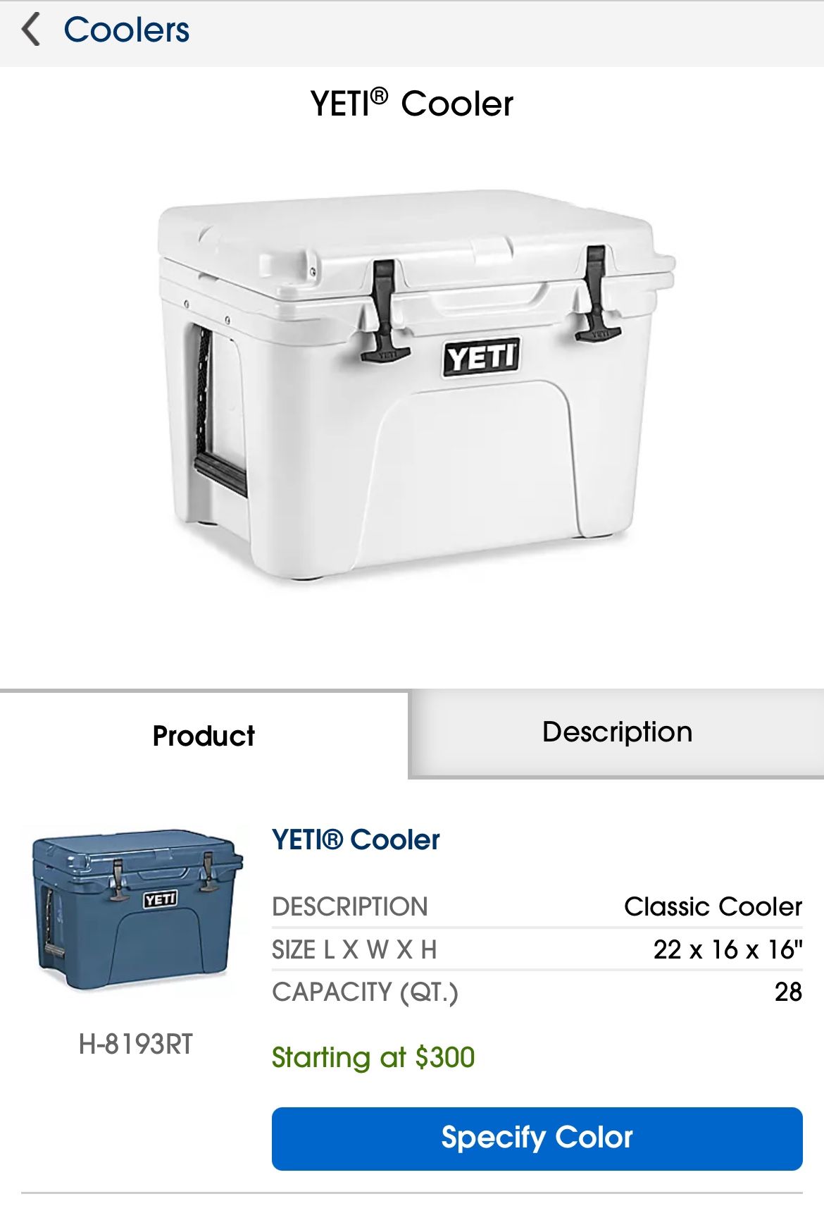 Yeti  Tundra