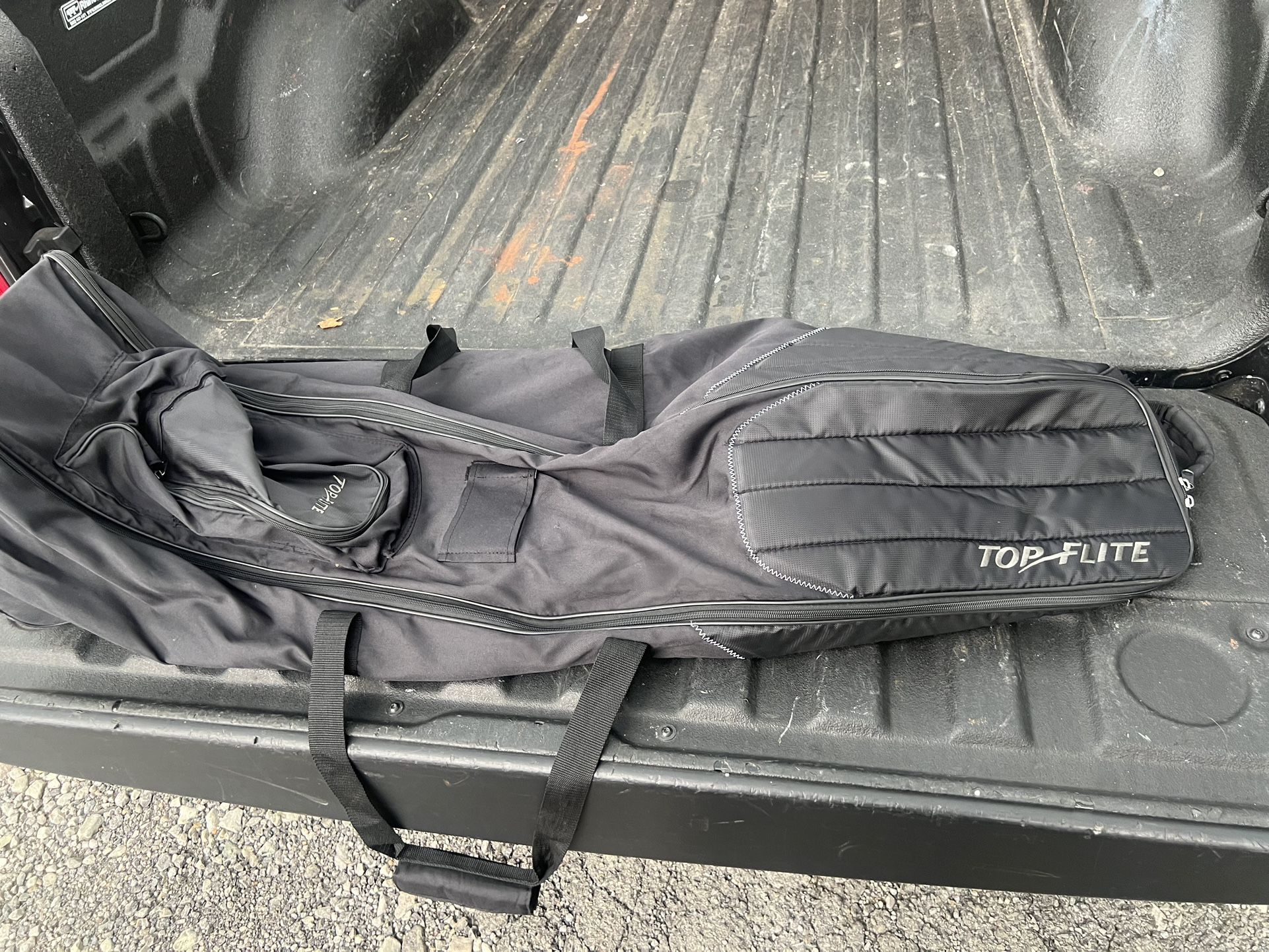 Top Flite Golf Club Travel Bag Cover with Wheels and Shoe Pocket
