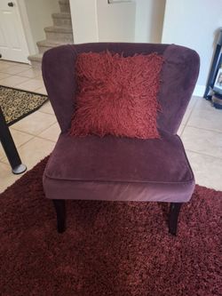 Velvet Accents Chairs 1 set