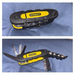 STANLEY 14-in-1 Folding Locking Multi-Tool Portable 5” Compact Pocket Hand Tool Good Working Condition
