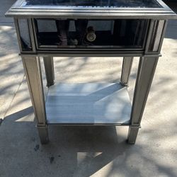 One Mirrored Nightstand 