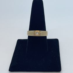 Gold Diamond Ring 14K New 
