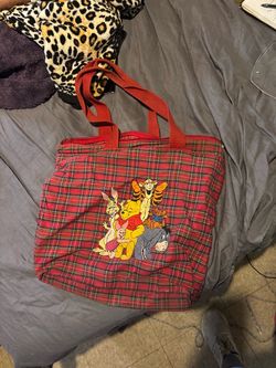 Winnie the Pooh Quilted Plaid Tote Bag