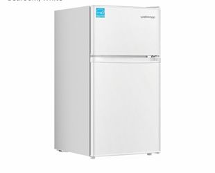 3.1 Cu.Ft Mini Fridge with Freezer, Double Door Small Fridge, Dorm Essentials, Adjustable Thermostat, Energy Saving