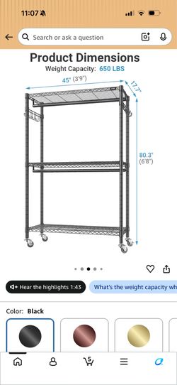 Heavy duty 3 tier Clothing and Garments Rack 🔥🔥🔥