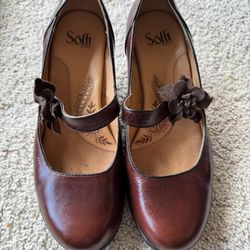 Sofft Leather Mary Jane Heels 8.5W
