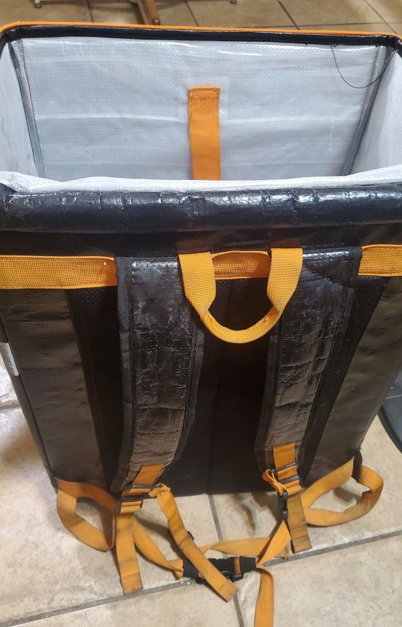 Cooler / Backpack ~ Large ~ Black & Orange ~ Used