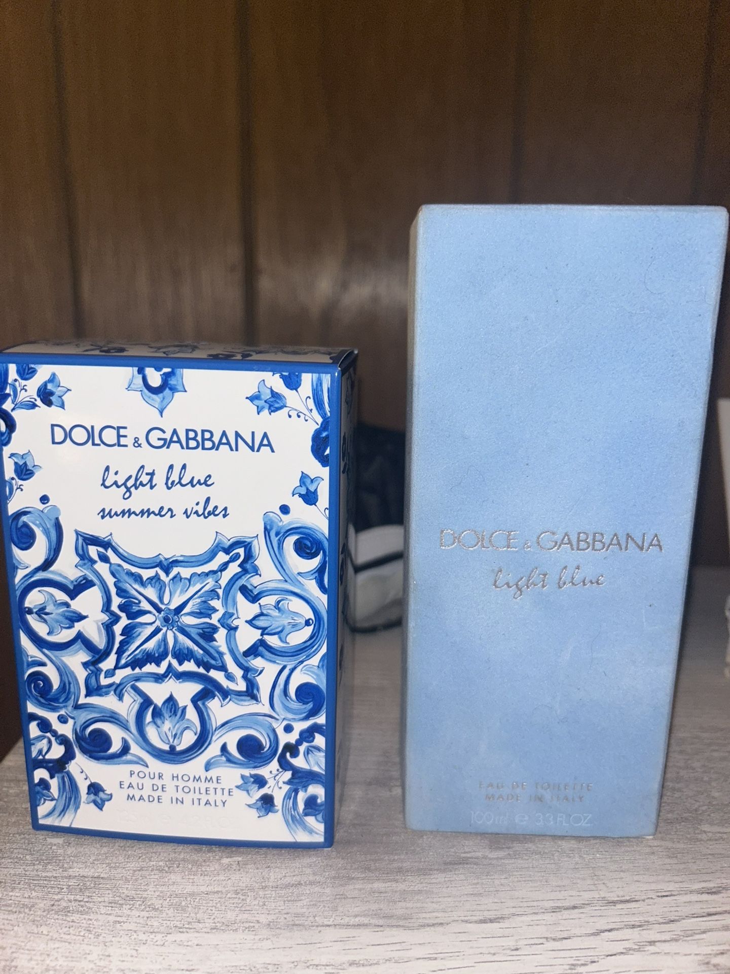 Dolce & Gabbana Summer vibes 4.3FL OZ & Dolce & Gabbana Light Blue 3.3FL OZ
