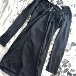 Black Fringe Dress