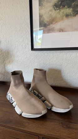 MEN'S SPEED RECYCLED KNIT SNEAKER IN Baige, size 12