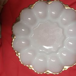 Anchor Hocking Milk Glass Plate