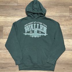 Morgan Wallen Green One Night at a Time 2024 Tour Merch Hoodie Sweatshirt Mens M