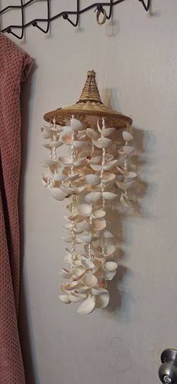 Spiral Sea Shell Chandelier Wind Chime. Vintage Boho Style