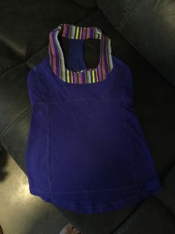Lululemon Purple Scoop Tank Size 6 built in Bra