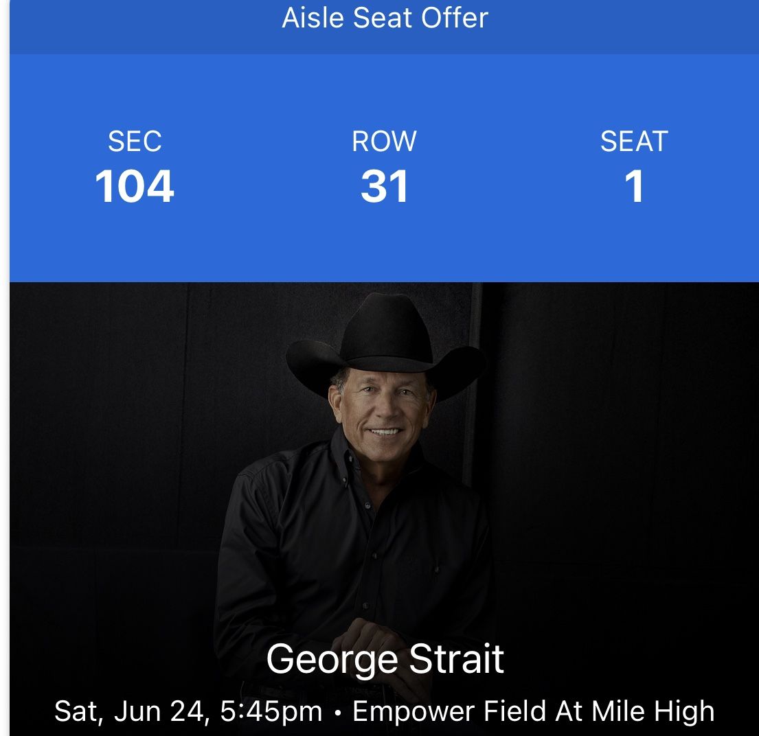 George Straight 2 Tickets 