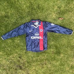 01/02 Long Sleeve Paris Saint-Germain Home Jersey (Medium) 