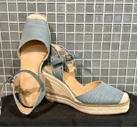 Crown Vintage Espadrille Wedge Sandals W 6.5B