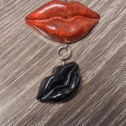 Red N Black Lip Keychain
