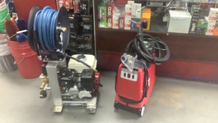 Pressure washer extractor combo