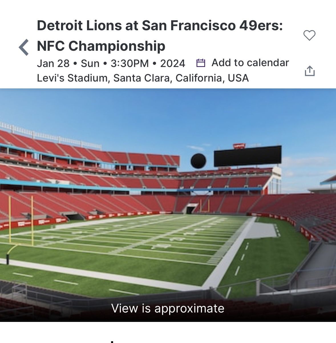 49ers Vs Lions. NFC CHAMPIONCHIP