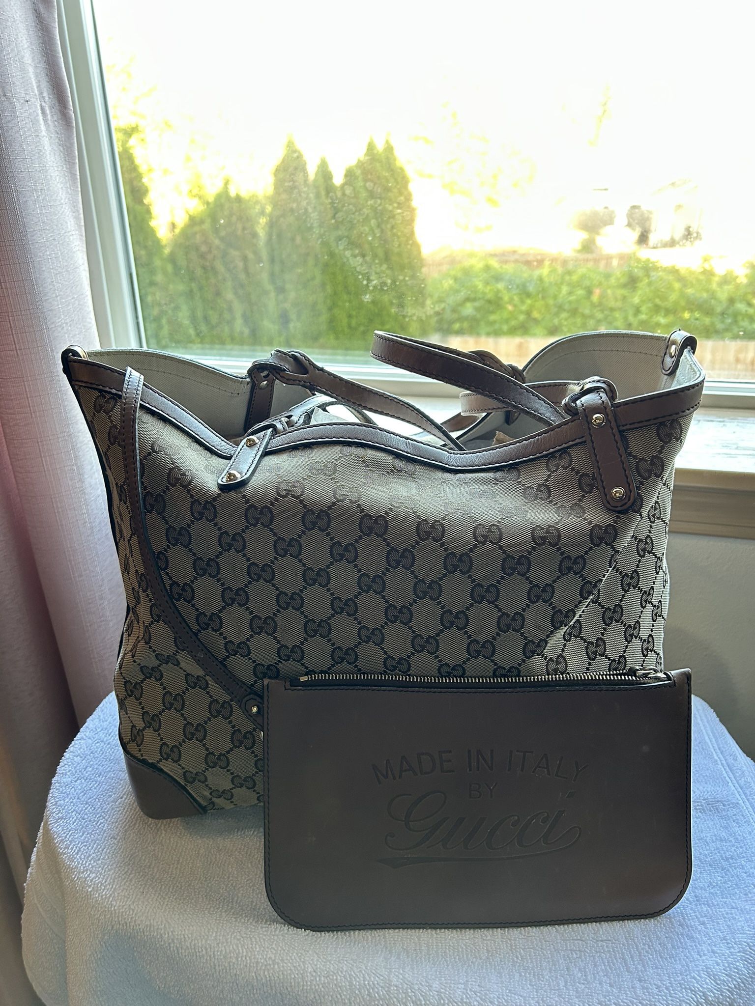 GUCCI Brown GG Canvas Bag