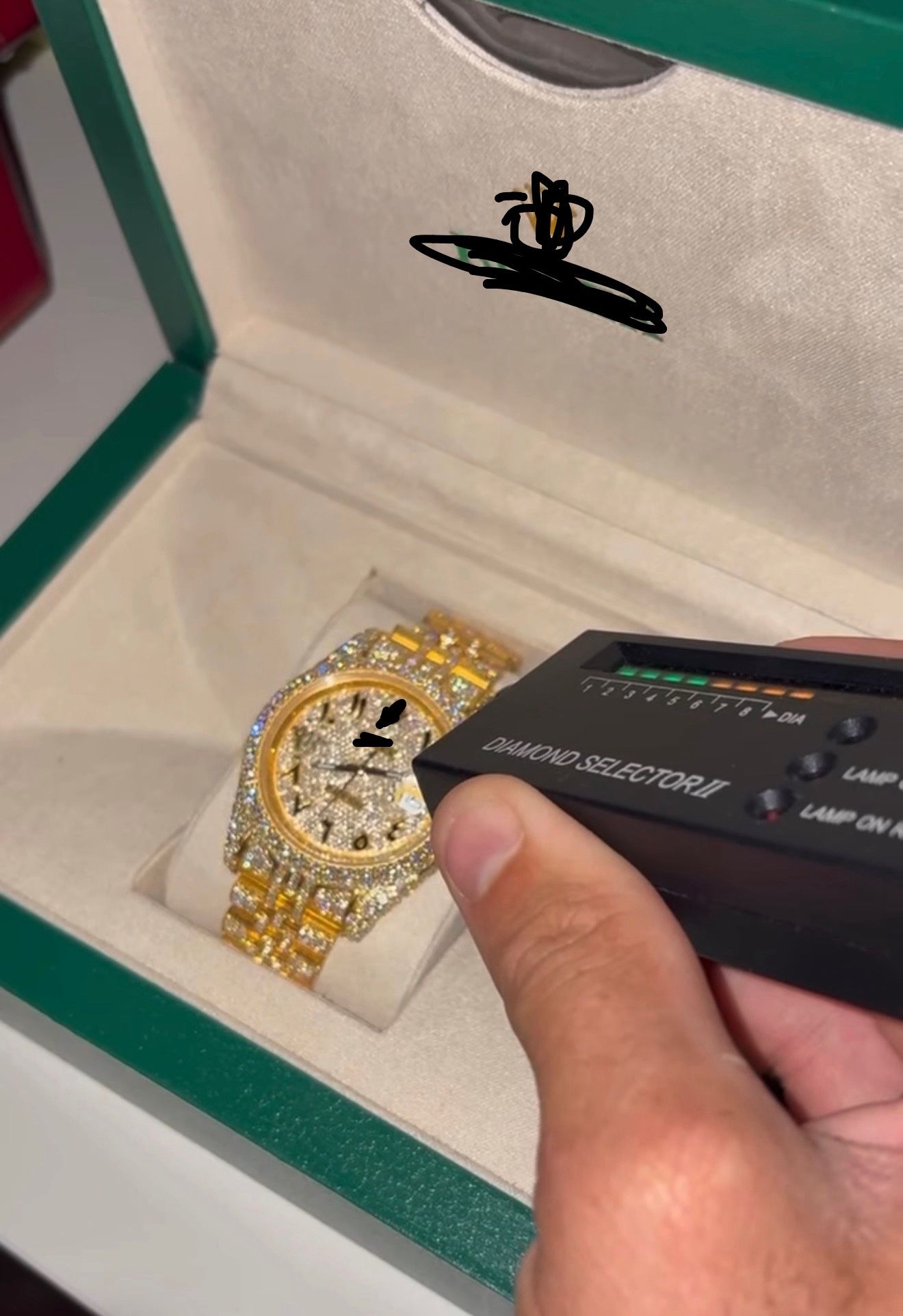 Luxury Vvs moissanite mens watch