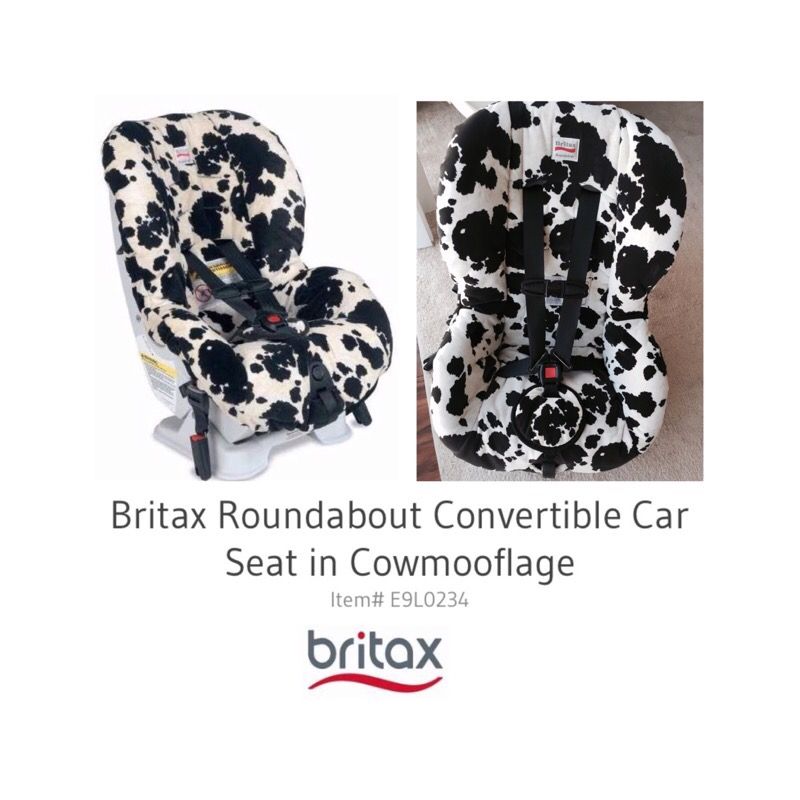$150. - Britax Roundabout Convertible Car Seat in Cow-moo-flage