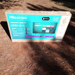 -FIRM PRICE NON-NEGOTIABLE- New 58 In. Hisense 4k Roku Smart TV W/Remote